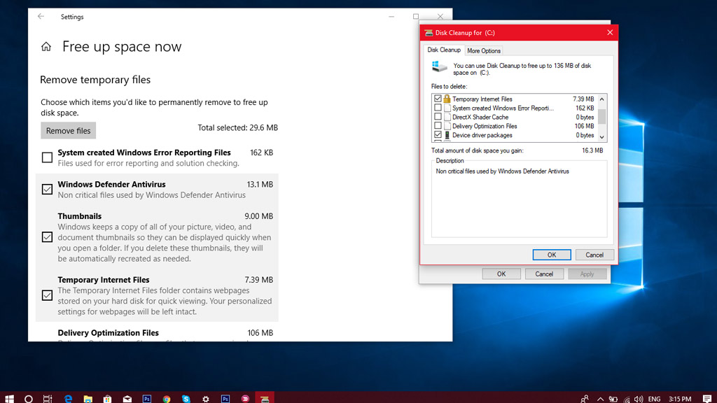 Dọn dẹp ổ đĩa toàn diện hơn trên Windows 10 Spring Creators Update