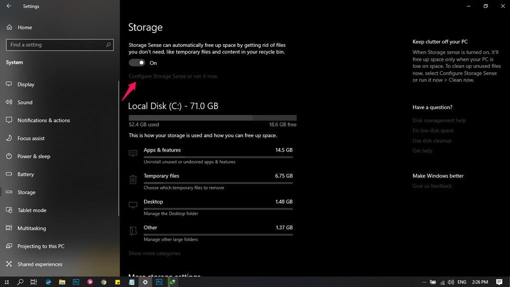 Hướng dẫn cài đặt tự động xóa file rác, dọn ổ cứng hàng ngày trên Windows 10