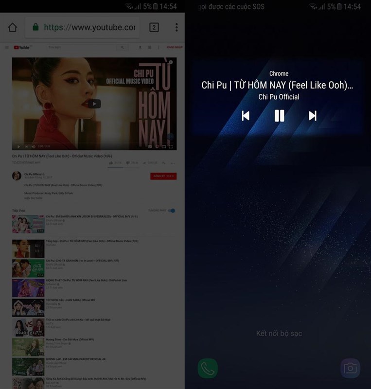Nghe nhạc youtube tắt màn hình trên Android