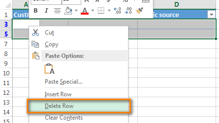 Hướng dẫn cách xóa những dòng trống dữ liệu trong Excel