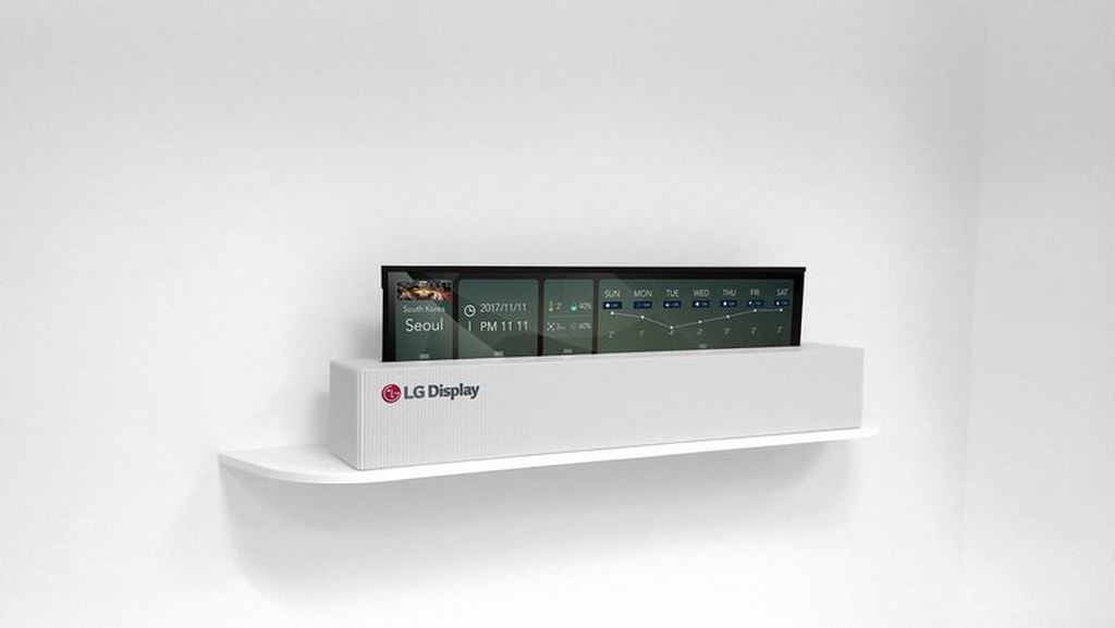 CES 2018: LG giới thiệu TV OLED 65 inch có thể cuộn lại được