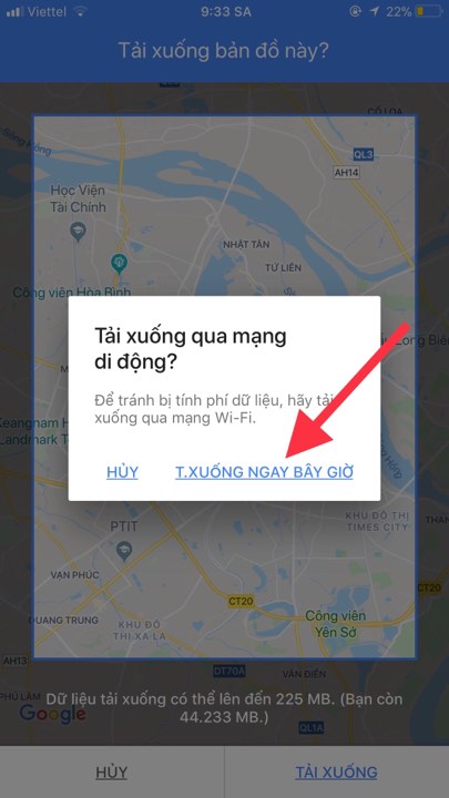 Cách sử dụng bản đồ Google Maps ngoại tuyến không tống dung lượng 3G,LTE