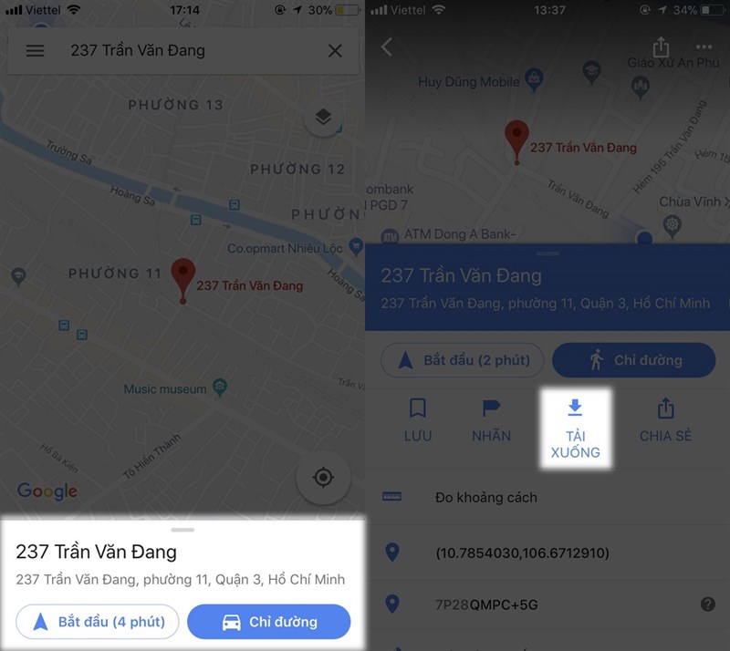 Cách sử dụng bản đồ Google Maps ngoại tuyến không tống dung lượng 3G,LTE