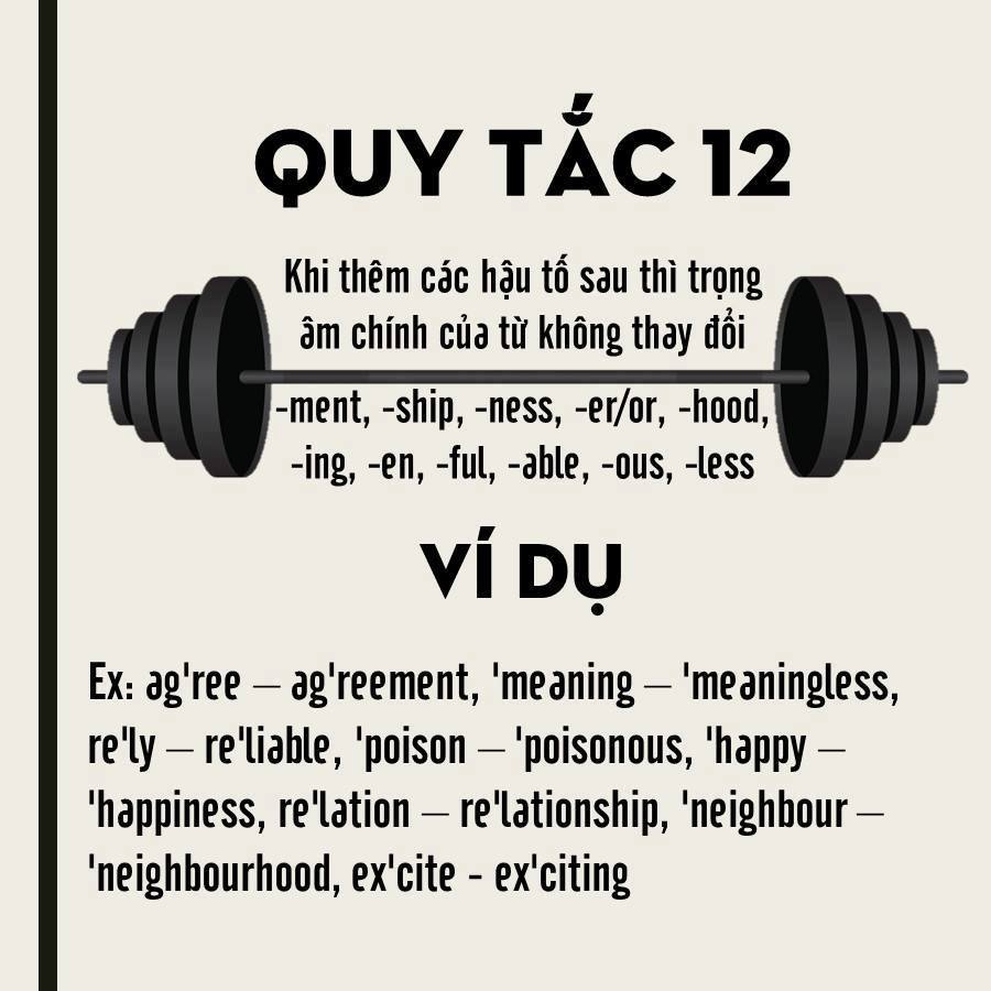 13 quy tắc trọng âm trong tiếng Anh đầy đủ