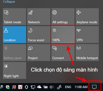 Cách chỉnh độ sáng màn hình laptop Windows 10