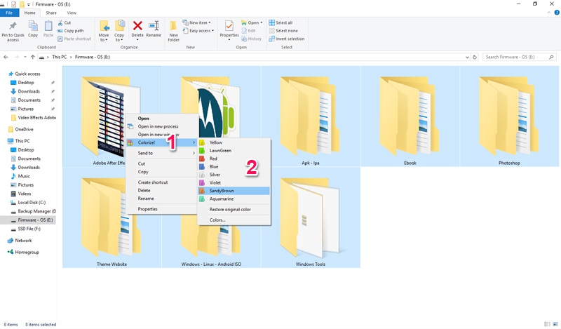 Hướng dẫn đổi màu thư mục trên máy tính Windows