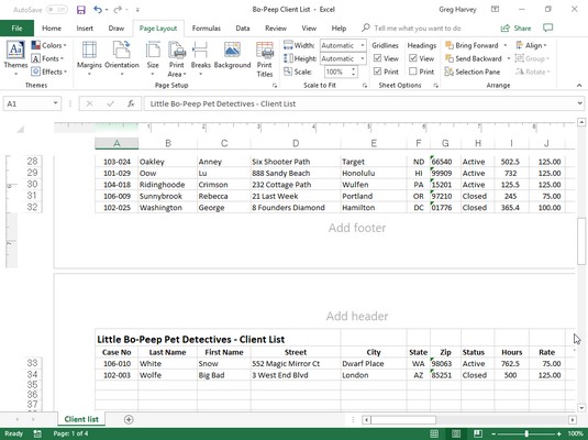 Cách thay đổi thiết lập trang trong Excel 2019