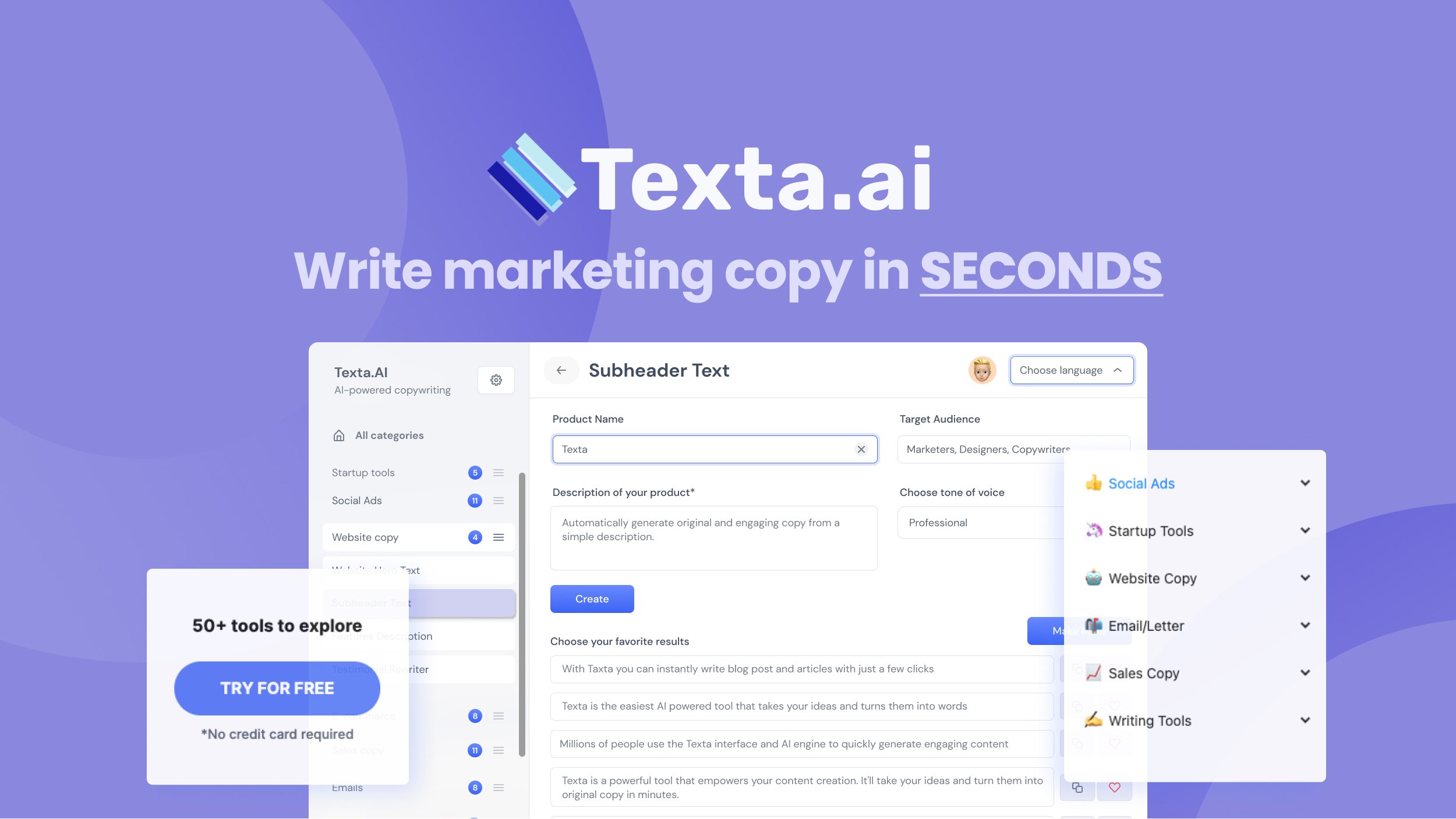 One of top 10 Free AI Writing Assistants - Texta